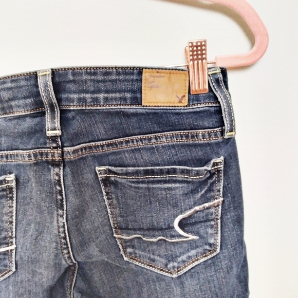 American Eagle Dark Wash Skinny Jeans Size 0 Short - Picture 7 of 7